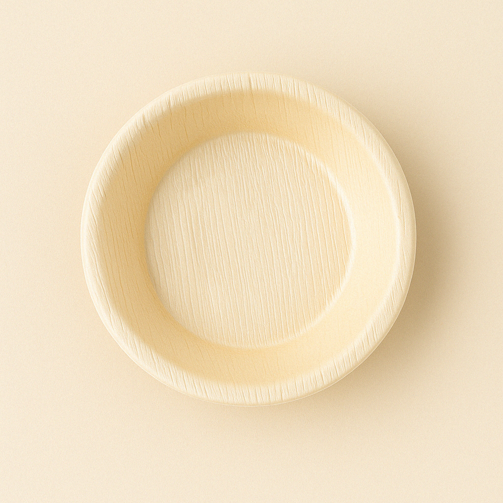 Compact and eco-friendly, this 6-inch round palm plate is perfect for serving snacks, desserts, or appetizers. Made from palm trees, it’s lightweight yet sturdy—ideal for parties, picnics, and events where style and sustainability matter.